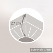 protège matelas molleton 2x80x200 cm bonnet 27 cm