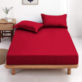 Drap housse Rouge Coquelicot