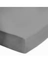 Drap housse 160x200 Gris Bonnet 27 cm