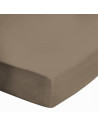 Drap Housse Taupe 120x190 cm  – Coton Premium, Fabrication Française