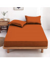 Drap housse 160x200 Cuivre BT 30 cm