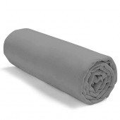 Drap housse 140x190cm Gris Bonnet 25cm
