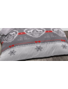 zoom motifs housse de couette style montagne gris blanc rouge