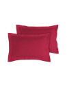 Lot de 2 taies bourdon d'oreillers carrés ou rectangulaire 100% Coton