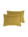 Lot de 2 taies bourdon d'oreillers carrés ou rectangulaire 100% Coton