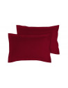 Lot de 2 taies bourdon d'oreillers carrés ou rectangulaire 100% Coton