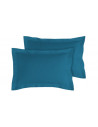 Lot de 2 taies bourdon d'oreillers carrés ou rectangulaire 100% Coton