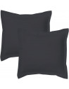 Lot de 2 taies d'oreillers Bourdon carrés ou rectangulaire 100% Coton