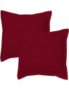Lot de 2 taies d'oreillers Bourdon carrés ou rectangulaire 100% Coton