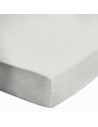 Drap housse 200x200 - Gris souris - 100% coton, 57 fils, BT 30