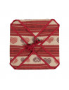 Lot de 6 galettes de chaise Cœur Rouge