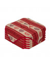 Lot de 6 galettes de chaise Cœur Rouge