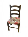 galettes de chaise Chalet couleur rouge posée sur chaise