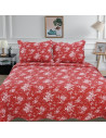 Couvre-lit 220X240cm Fleur Rouge  C-1-63