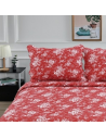 Zoom sur couvre-lit Fleur Rouge 220x240 C-1-63