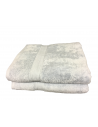 Lot de 5 Grandes Serviettes Eponge 600 g/m²  100 % coton - Grise