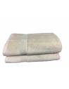 image de deux serviettes de bain 70x140 cm taupe