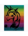 Serviette de plage Double Licorne Multicolore 150x170