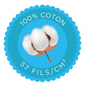 Taies Nuit des Alpes en 100% coton 57 fils