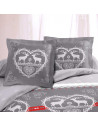 Lot de deux taies d'oreiller Winter gris