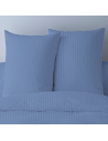 taies d'oreiller 100% satin de coton bleues