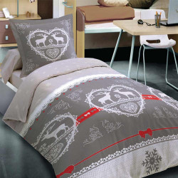 Chalet Winter Gris 140x200 Alpes blanc