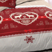 Motif Parure de draps Winter Rouge (4p) 140x190