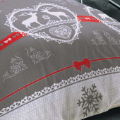 Motif Parure Chalet Winter Gris 90x190 cm