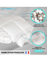Composition couette en plume Alpes Blanc 200x200 cm