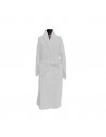 peignoir mixte col châle blanc déplié 100% coton