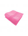 Lot de deux serviettes 70% coton et 30 % bambou pliées roses poudrées