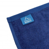 serviettes coton et bambou avec étiquette Alpes Blanc bleu Monaco