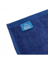 serviettes coton et bambou avec étiquette Alpes Blanc bleu Monaco
