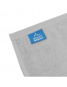serviettes coton et bambou avec étiquette Alpes Blanc gris perle