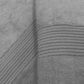 zoom serviette coton et bambou anthracite