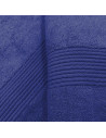 zoom serviette coton et bambou bleu Monaco