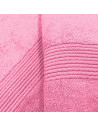 zoom serviette coton et bambou rose