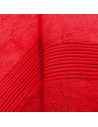 zoom serviette coton et bambou rouge