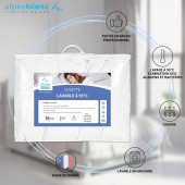 Caractéristiques couette lavable 95° Fabriquée en France Alpes Blanc 240x260 cm
