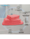 Lot de 5 Grandes Serviettes Eponge 600 g/m²  100 % coton - Marron