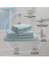 Lot de 5 Grandes Serviettes Eponge 600 g/m²  100 % coton - Marron