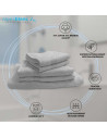 Lot de 5 Grandes Serviettes Eponge 600 g/m²  100 % coton - Marron
