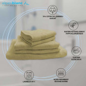 Lot de 5 Grandes Serviettes Eponge 600 g/m²  100 % coton - Marron