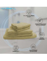 Lot de 5 Grandes Serviettes Eponge 600 g/m²  100 % coton - Marron