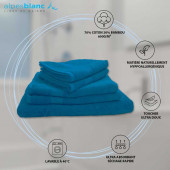 Lot de 5 Grandes Serviettes Eponge 600 g/m²  100 % coton - Marron