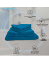 Lot de 5 Grandes Serviettes Eponge 600 g/m²  100 % coton - Marron