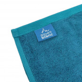 Lot de 5 serviettes coton et Bambou marque Alpes Blanc bleu canard