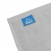 Lot de 5 serviettes coton et Bambou marque Alpes Blanc Gris Perle