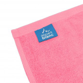 Lot de 5 serviettes coton et Bambou marque Alpes Blanc rose poudré