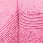 Zoom lot de 5 serviettes 70% coton 30% bambou rose poudré